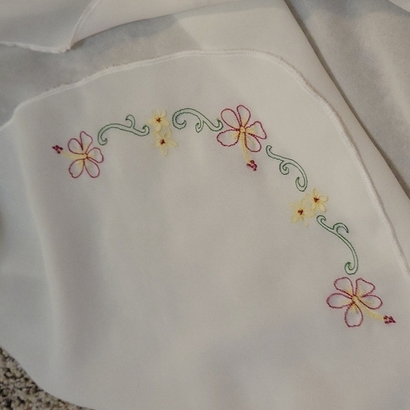 Beach CABANA Fairycore Floral Embroidered Chiffon Sarong Cover-up - Picture 5 of 9